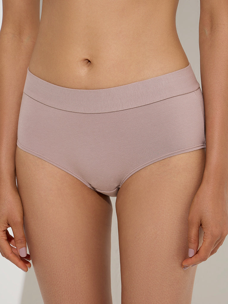 westisde Wunderlove Women's Beige One-Size Cotton-Blend Brief for Casual Wear Zoom View