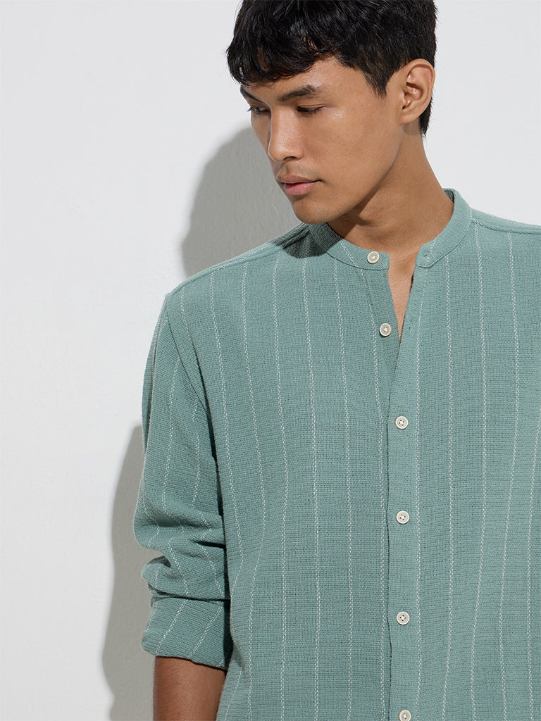 ETA Sage Striped Relaxed-Fit Cotton Shirt