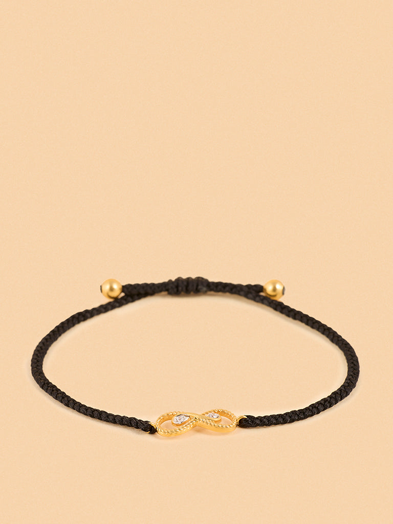 Braided Infinity Lab-Diamond Bracelet