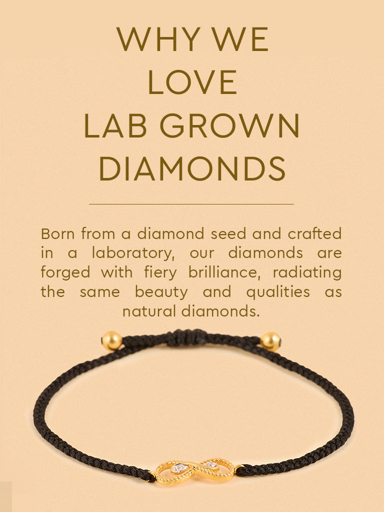 Braided Infinity Lab-Diamond Bracelet