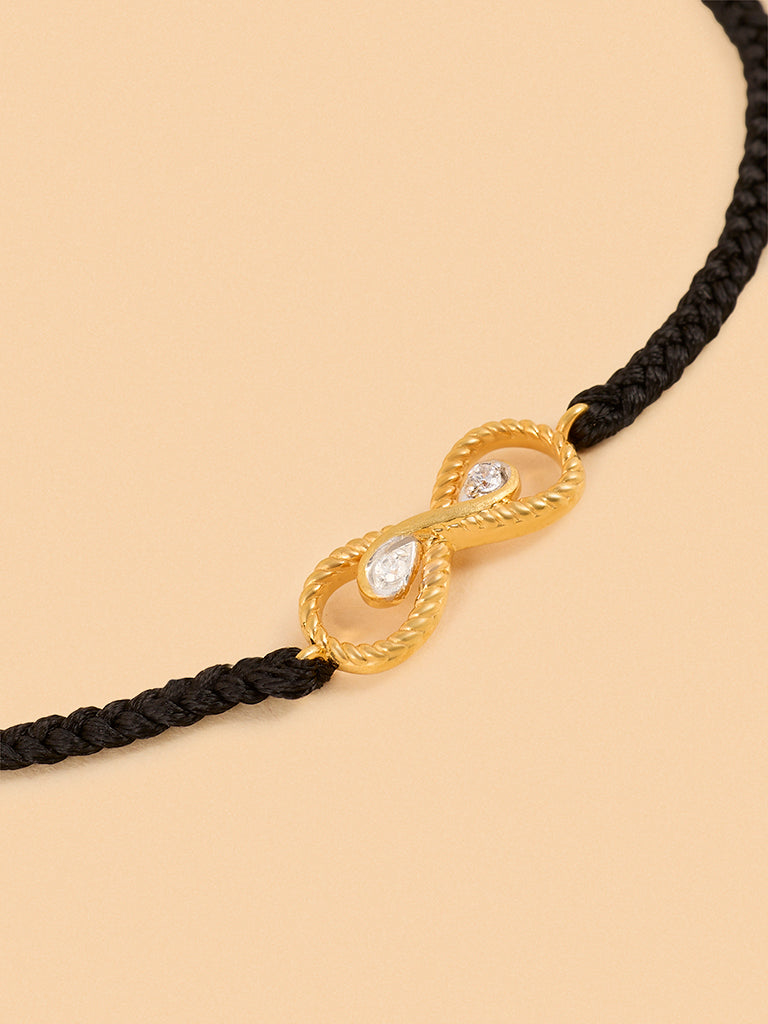 Braided Infinity Lab-Diamond Bracelet