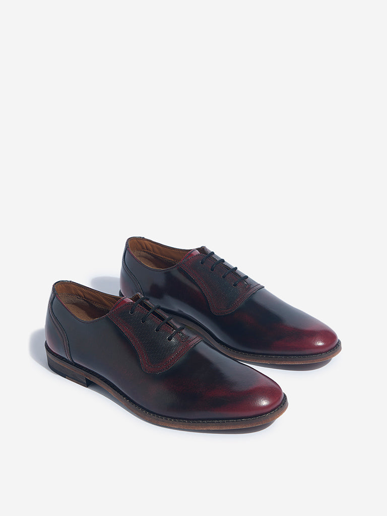 SOLEPLAY Maroon Lace Up Oxford Shoes