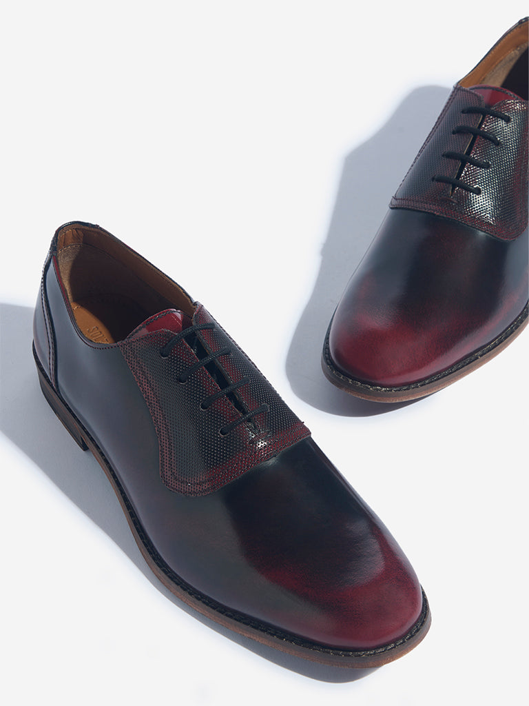 SOLEPLAY Maroon Lace Up Oxford Shoes