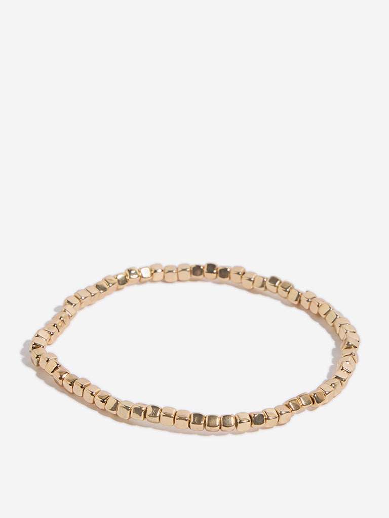 Westside Accessories Brown & Gold Charms Bracelet Set - Pack of 4