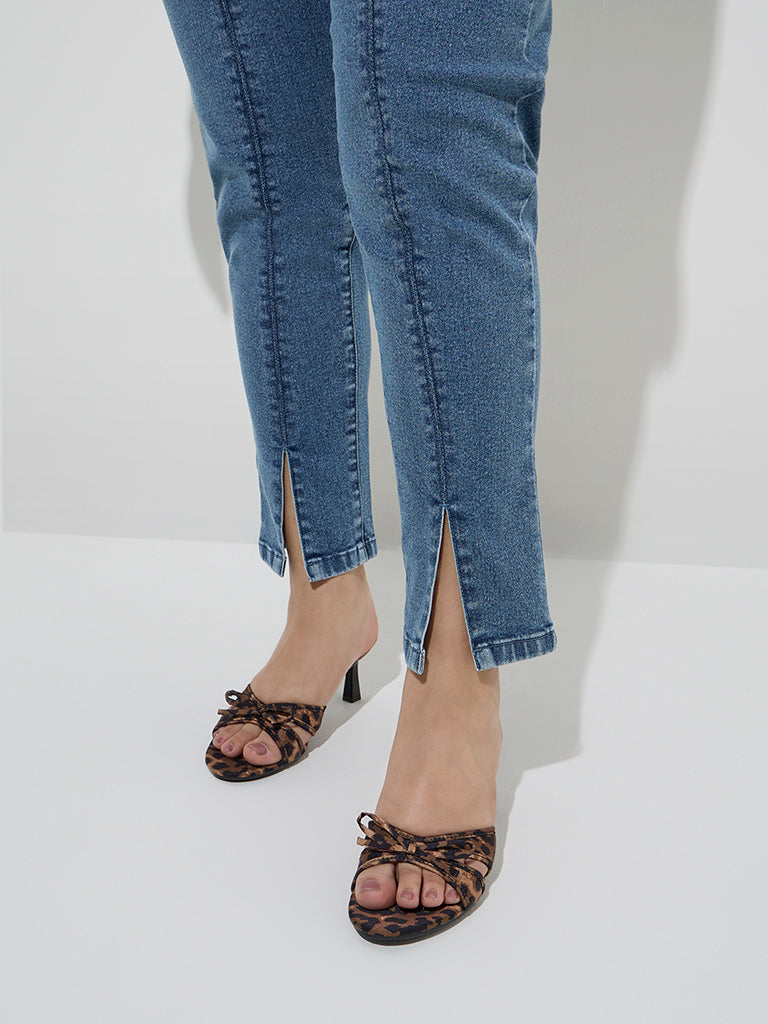 Gia Blue Slim - Fit Mid - Rise Jeans