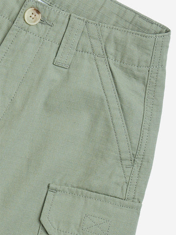 Y&F Kids Sage High-Rise Cotton Shorts