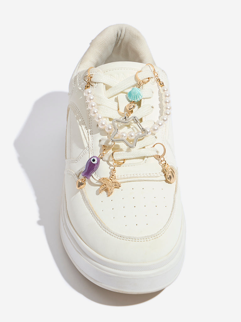 Westside Accessories Gold Assorted Ocean-Theme Statement Charms - Pack of 6