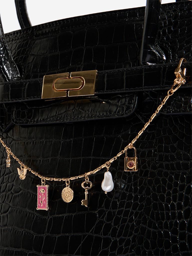 Westside Accessories Gold Multi Charm Bag Chain