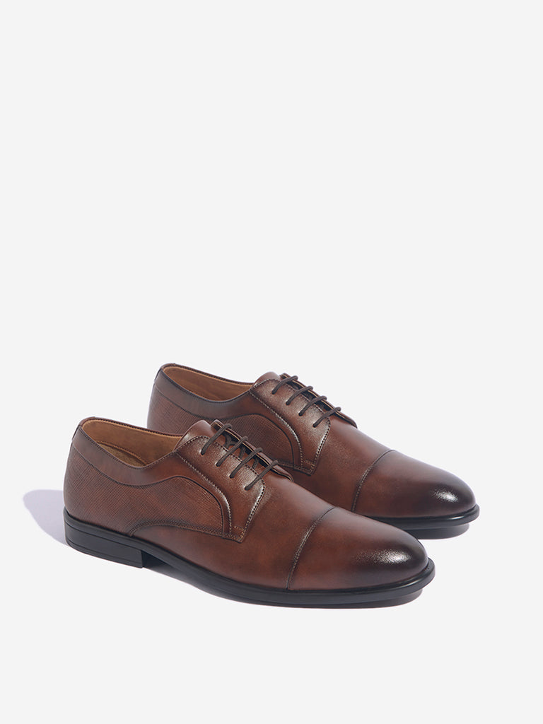 SOLEPLAY Dark Tan Oxford Shoes