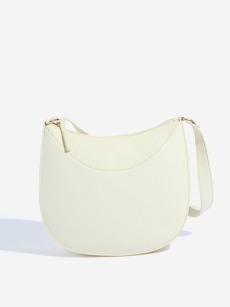 Westside White Solid Shoulder Bag