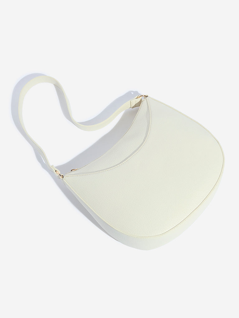 Westside White Solid Shoulder Bag