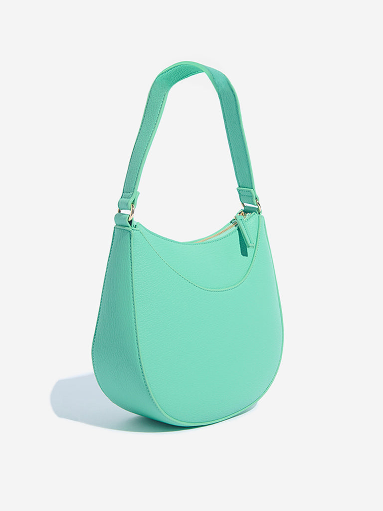 Westside Turquoise Solid Shoulder Bag