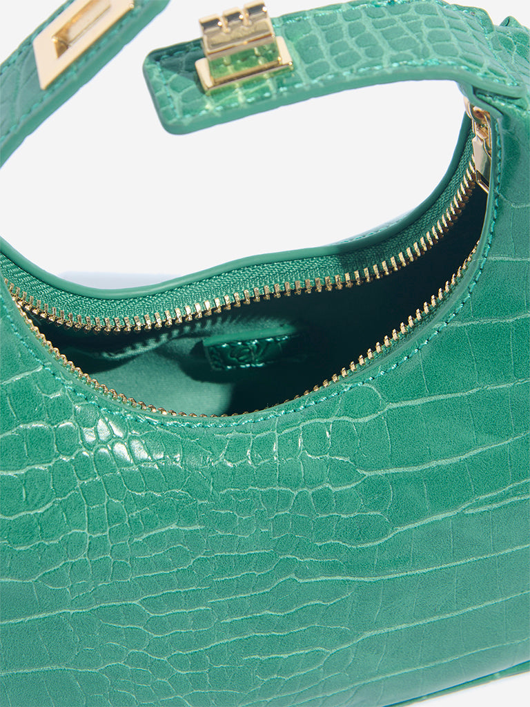 Westside Green Textured Sling Bag