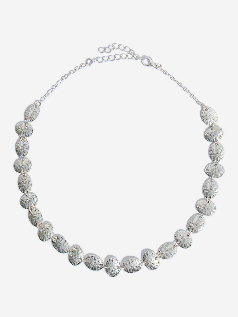 Westside Accessories Silver Textured Short Necklace