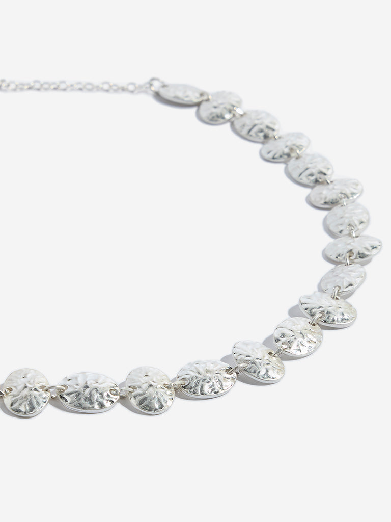 Westside Accessories Silver Textured Short Necklace