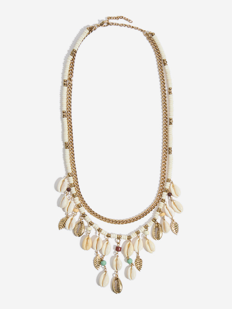 Westside Accessories Multicolour Layer Shell Statement Necklace