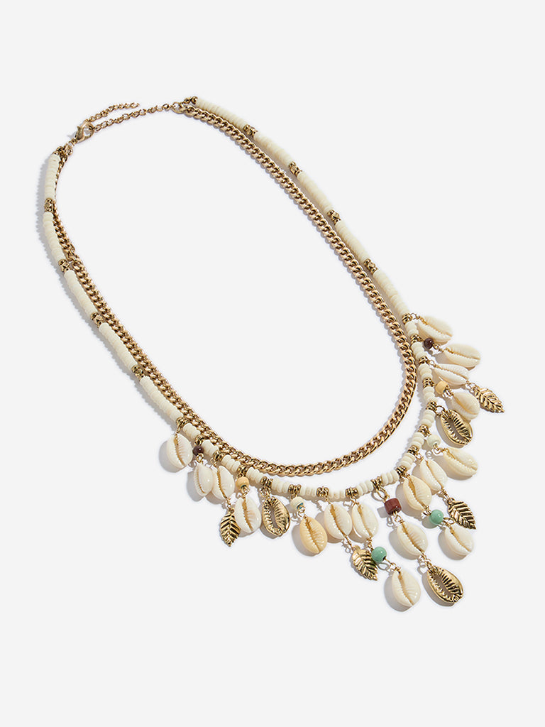 Westside Accessories Multicolour Layer Shell Statement Necklace