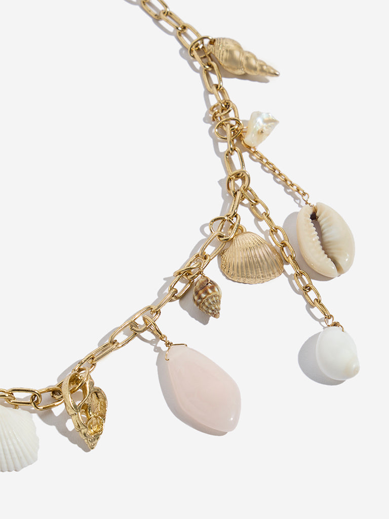 Westside Accessories Multicolour Shells Charm Necklace