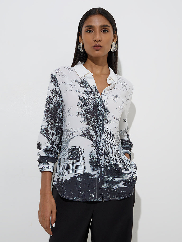 Wardrobe Black Scenic-Inspired Shirt