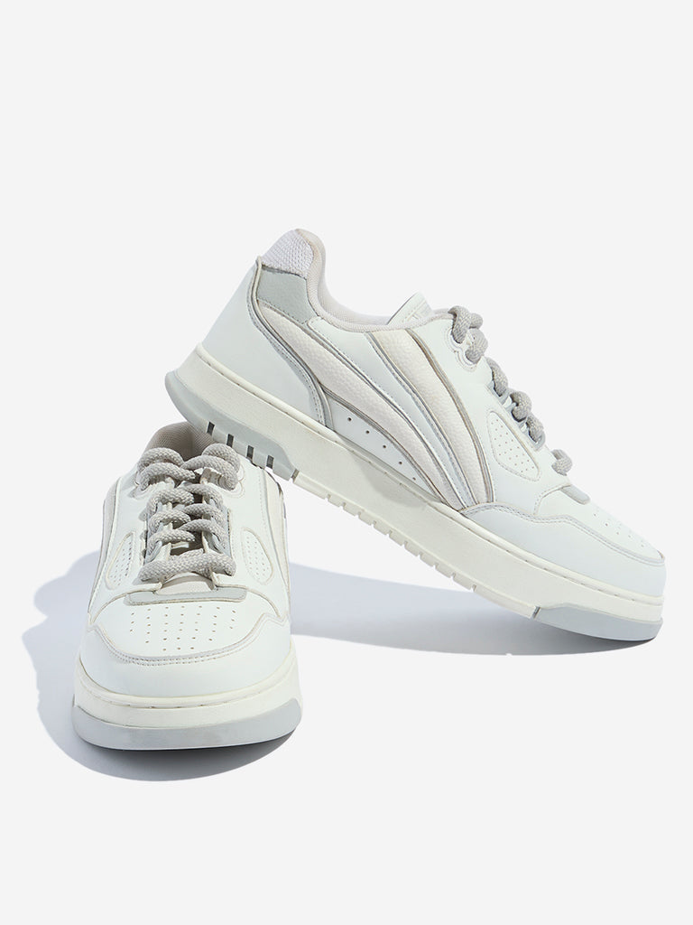 Buy SOLEPLAY Grey Colour-Blocked Lace-Up Sneakers from Westside