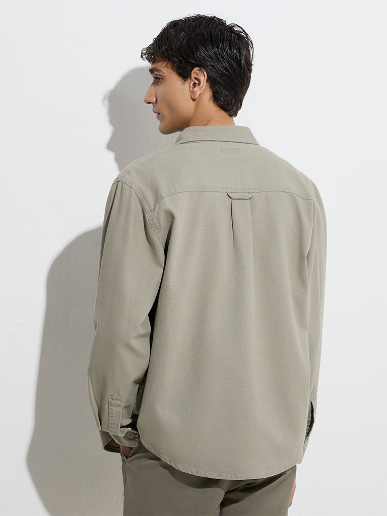 WES Casuals Sage Relaxed-Fit Cotton Jacket
