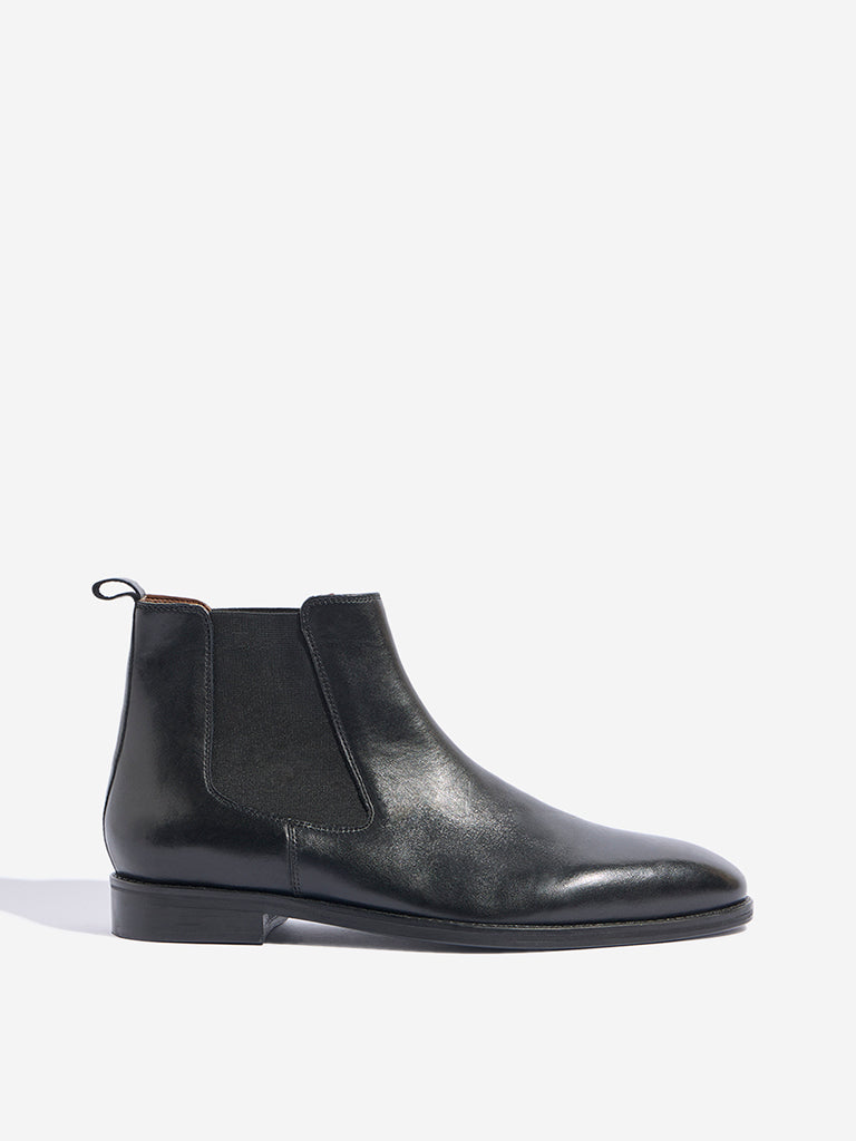 SOLEPLAY Black Leather Chelsea Boots