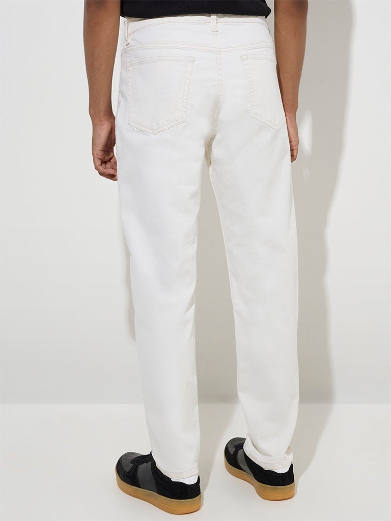 Nuon White Slim - Fit Mid - Rise Jeans