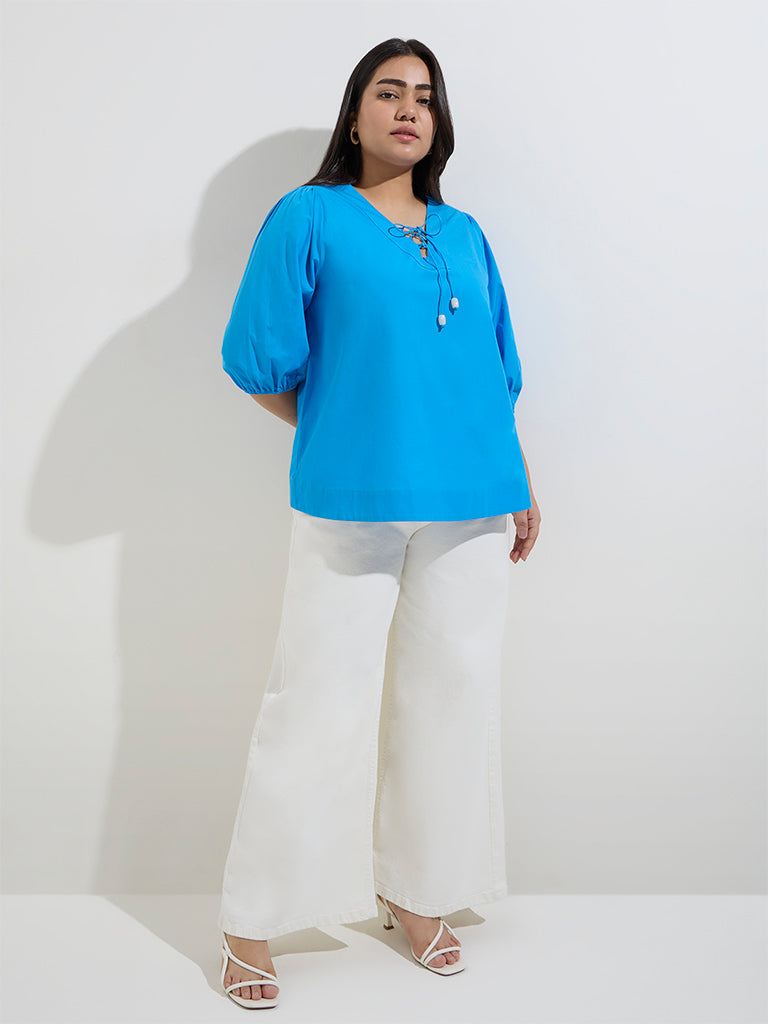 Westside Gia Women's Off-White Relaxed-Fit High-Rise Jeans for Casual Wear Full Model View