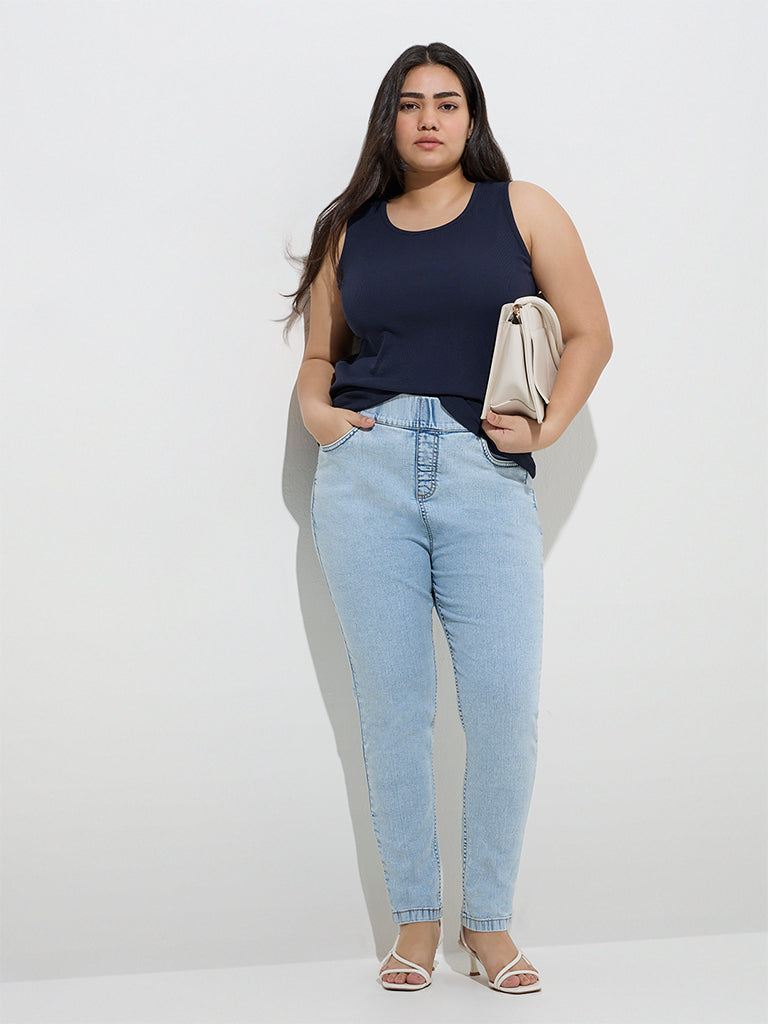 Gia Blue High-Rise Denim Jeggings