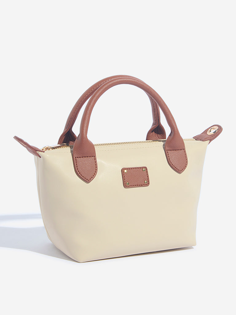 Westside Beige Handbag with Sling