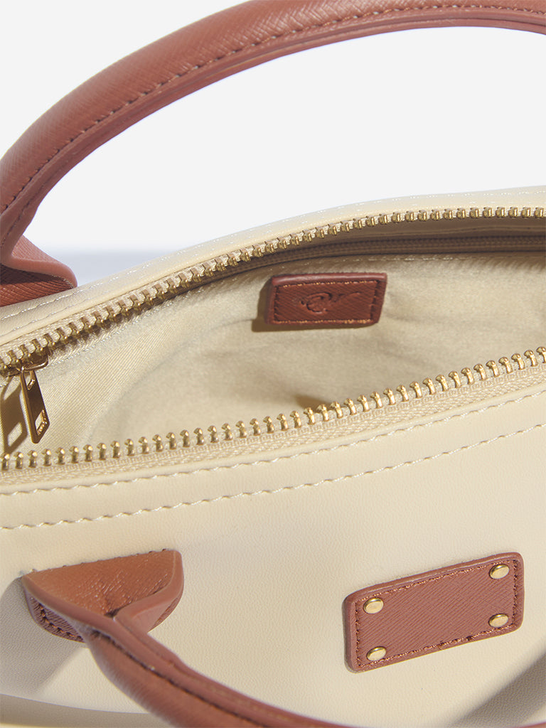 Westside Beige Handbag with Sling