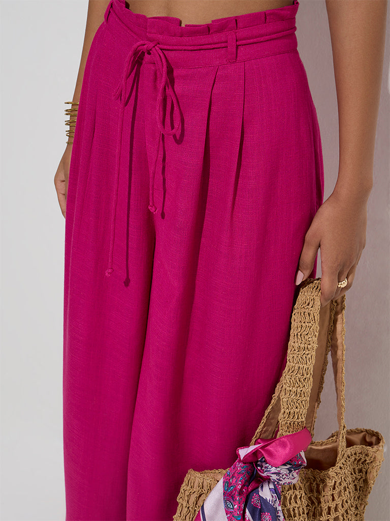 LOV Fuchsia High-Rise Pants