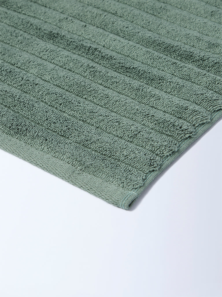 Westside Home Green Self-Striped Bath Sheet