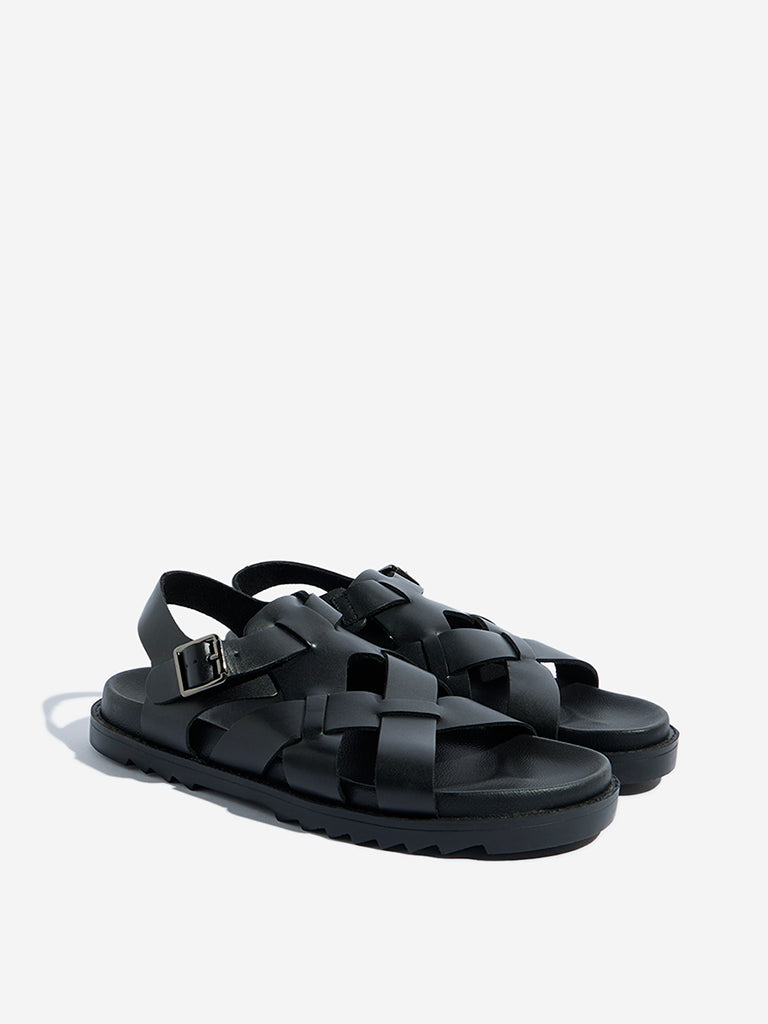 SOLEPLAY Black Fisherman Leather Sandals