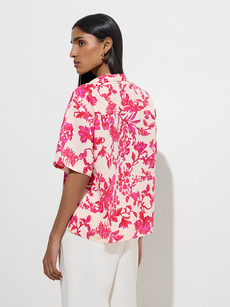 Wardrobe Pink Floral Design Shirt