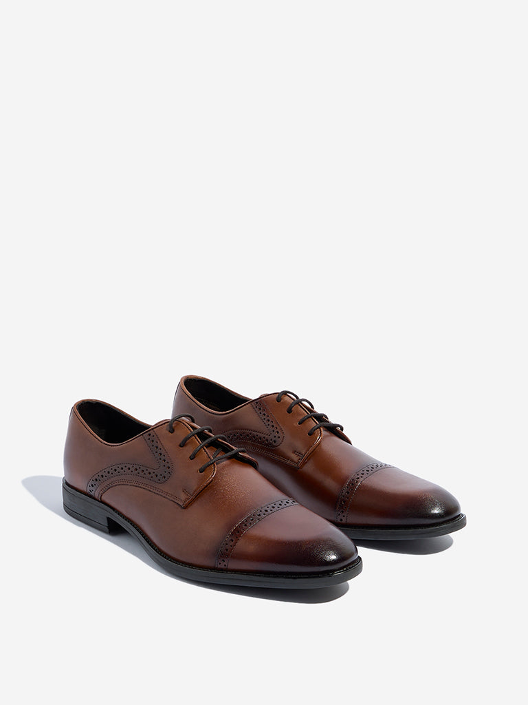 SOLEPLAY Brown Lace-Up Formal Shoes