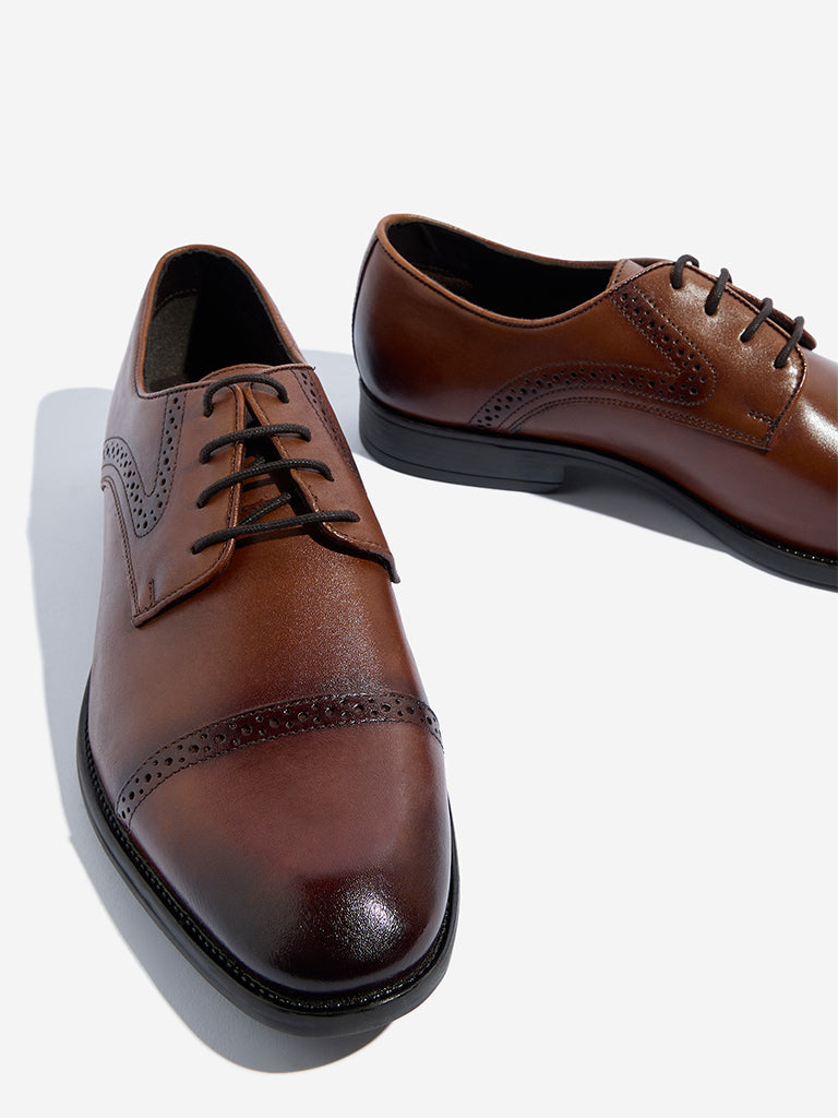 SOLEPLAY Brown Lace-Up Formal Shoes