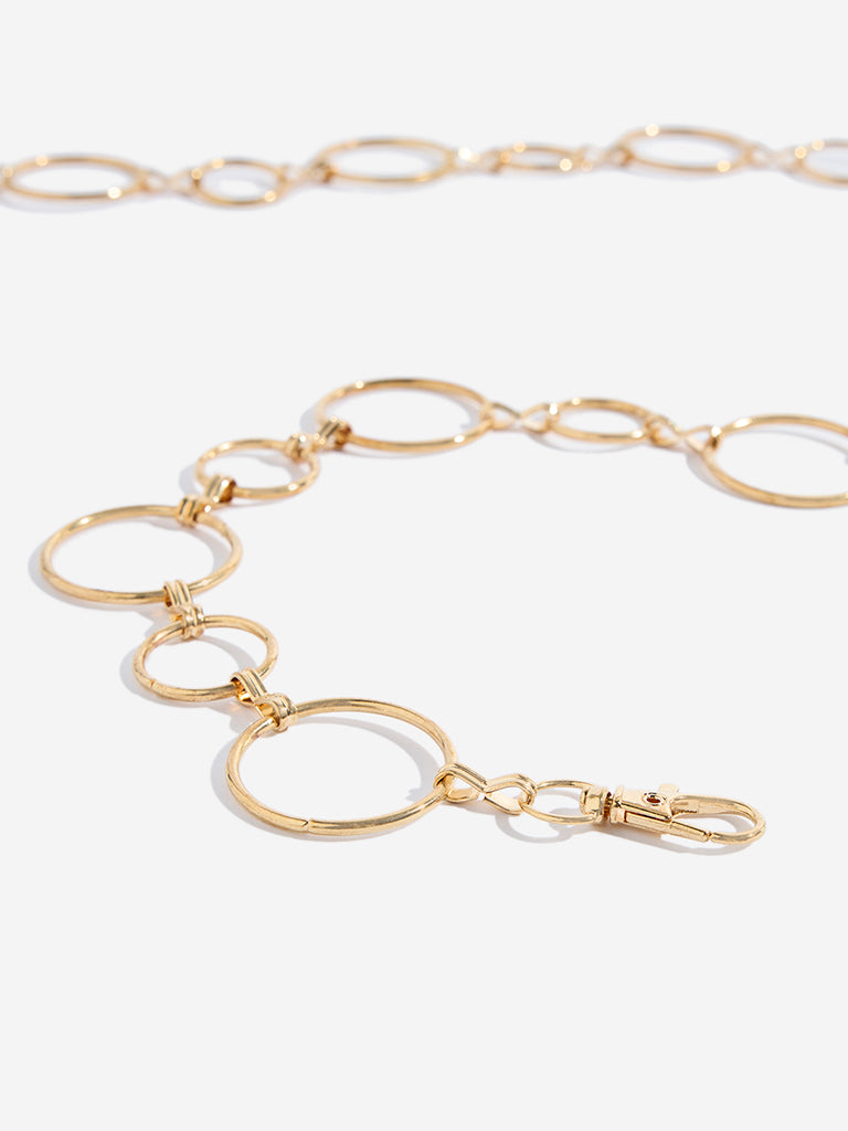 Westside Accessories Gold Circle Link Waist Chain