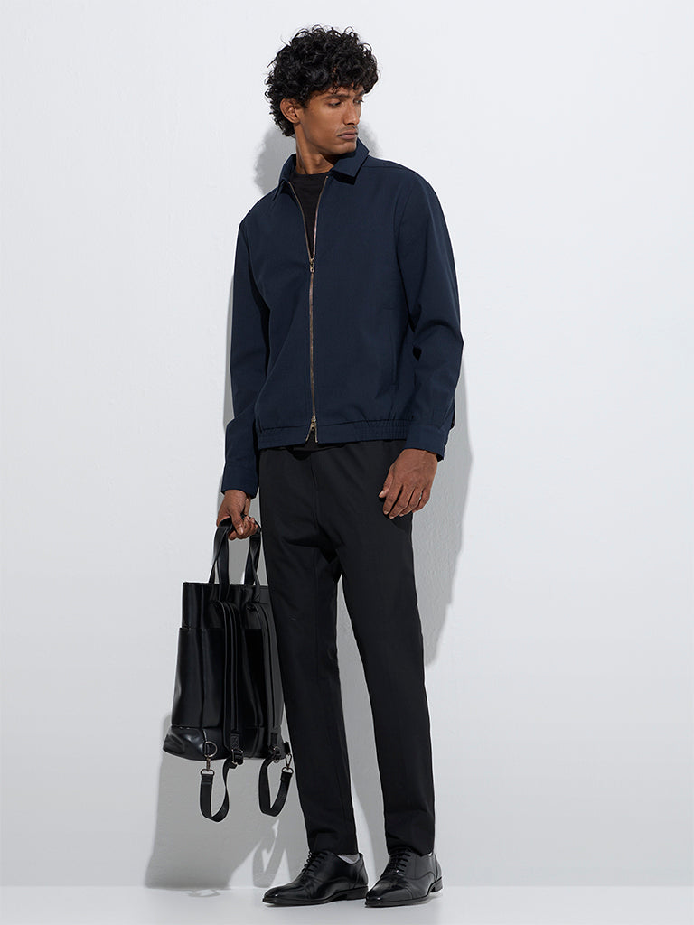 WES Formals Navy Slim-Fit Jacket