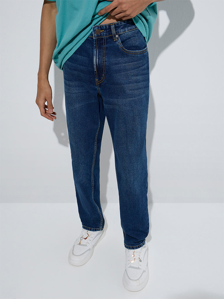 Nuon Blue Slim-Fit Mid-Rise Jeans