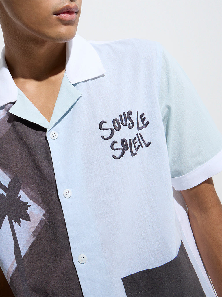 Westside Nuon Men's Multicolour Printed Relaxed-Fit Shirt for Casual Wear Zoom View