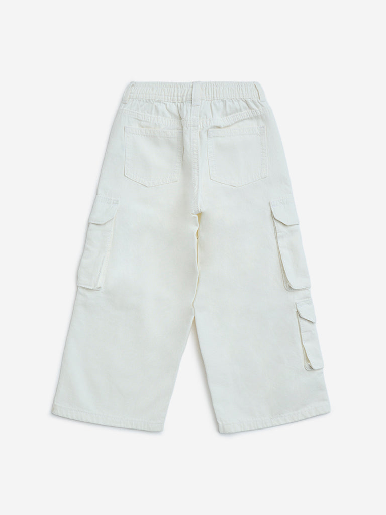 HOP Kids Off-White Straight-Fit High-Rise Jeans