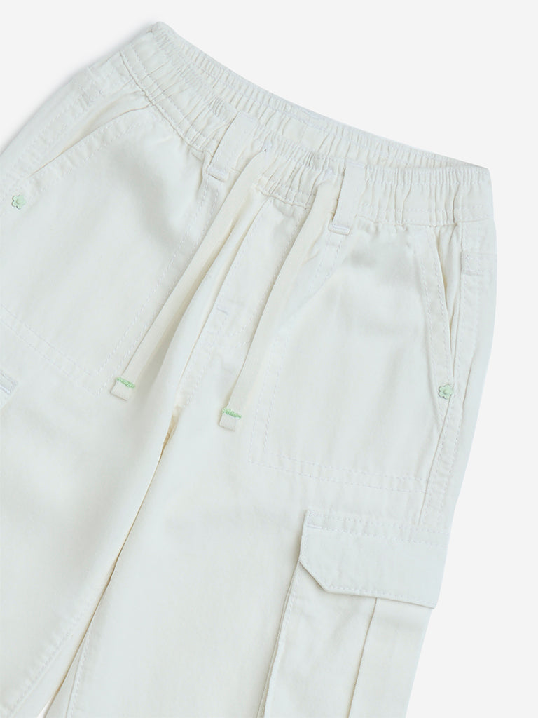 HOP Kids Off-White Straight-Fit High-Rise Jeans