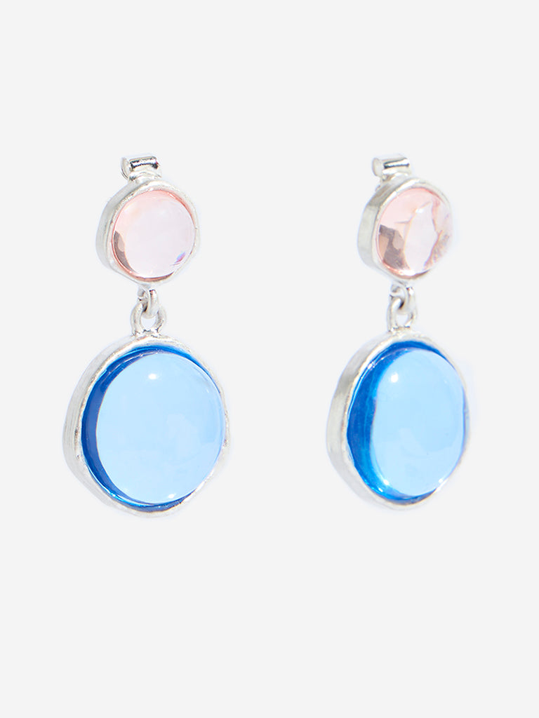 Westside Accessories Blue Stone Dangler Earrings