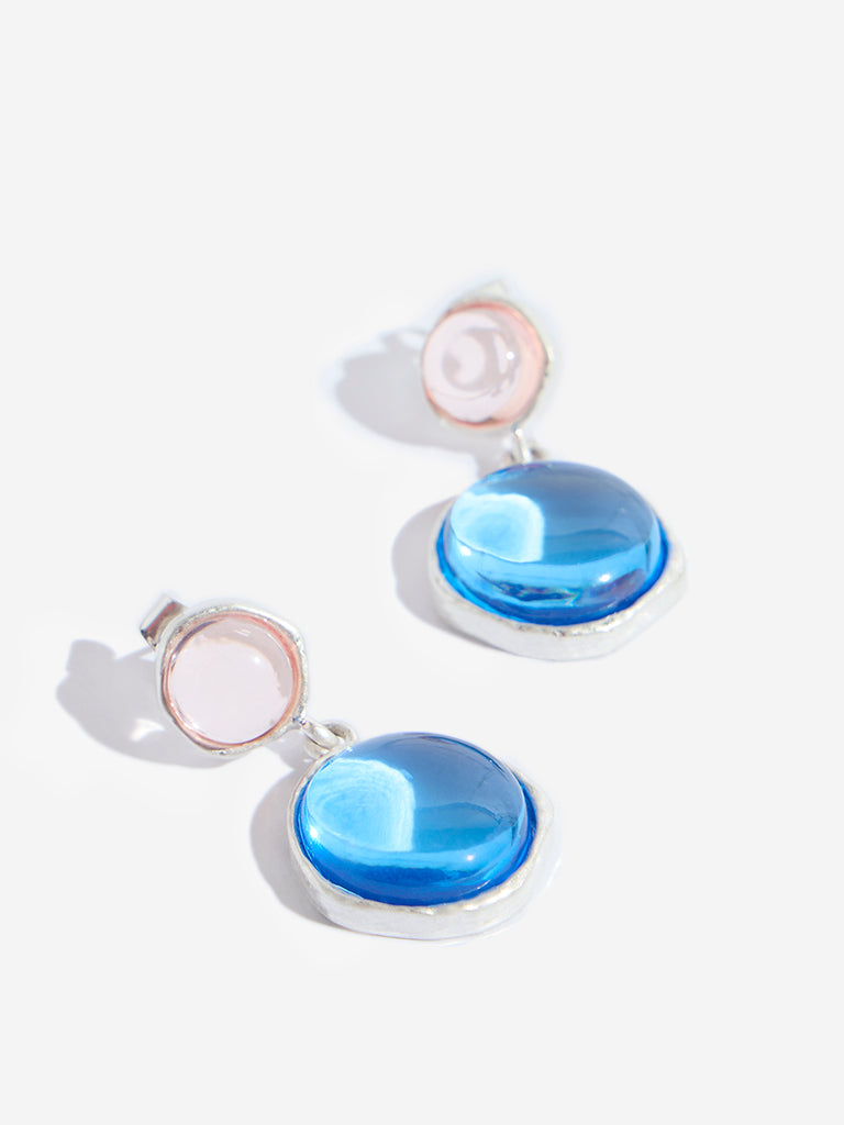 Westside Accessories Blue Stone Dangler Earrings