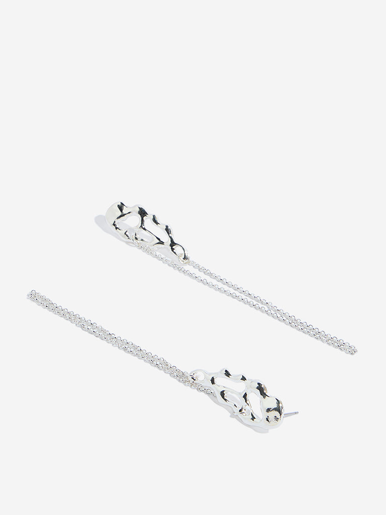 Westside Accessories Silver Chain Dangler Earrings