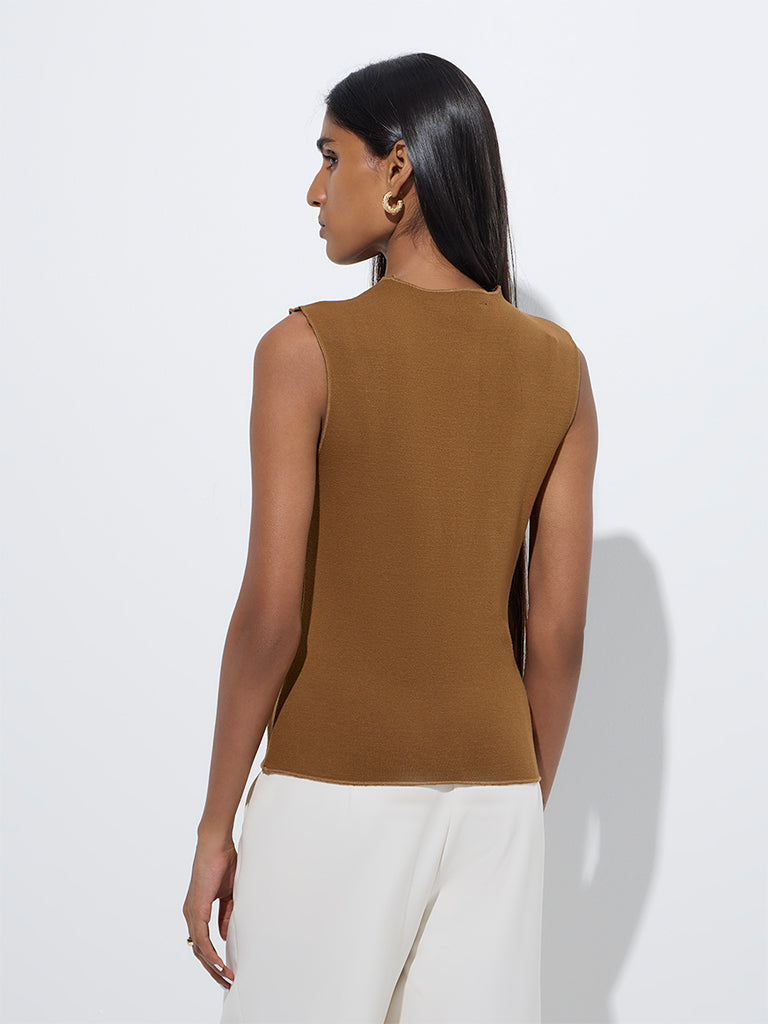 Wardrobe Taupe Ruched Top
