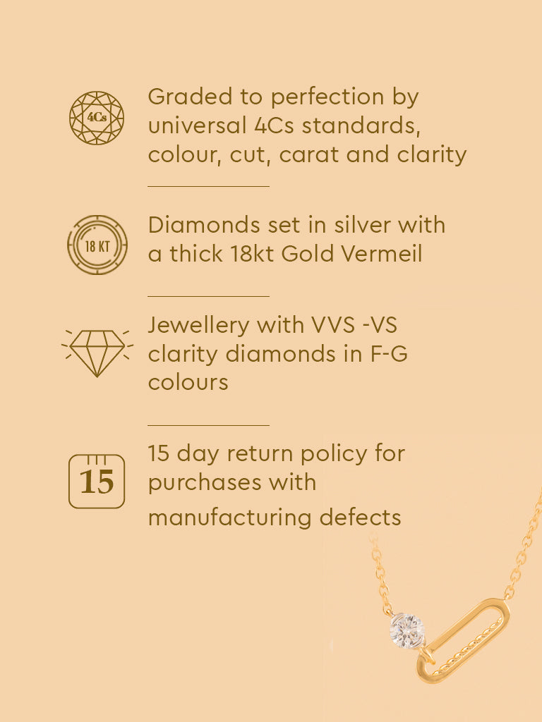 Linked Lab-Diamond Pendant Necklace