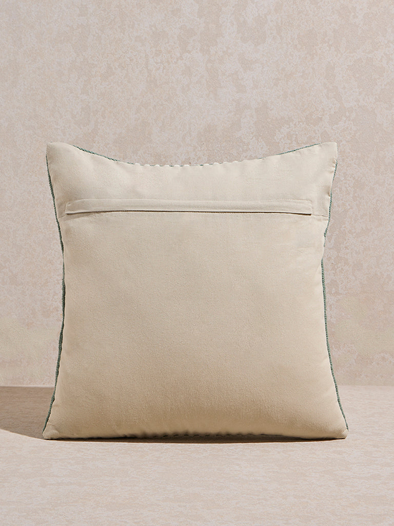 Westside Home Sage Stripe Printed Cushion Cover