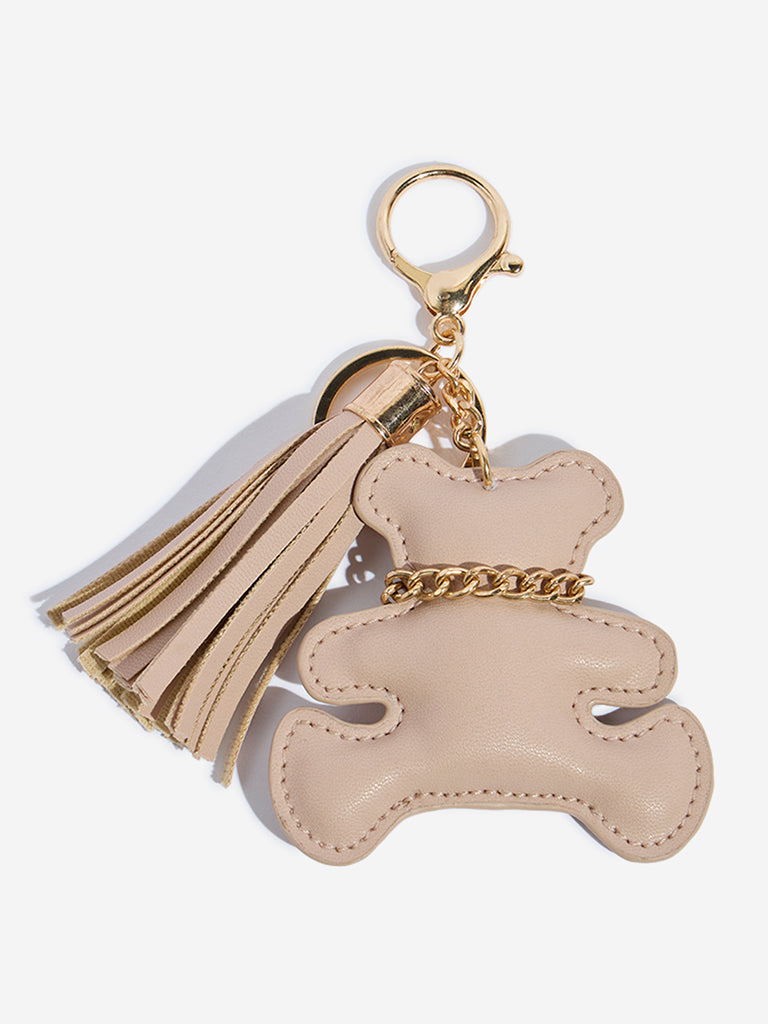 Westside Beige Teddy Bag Charm